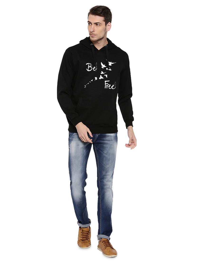 black chest print sweatshirt - 16435780 - Zoom Image - 4