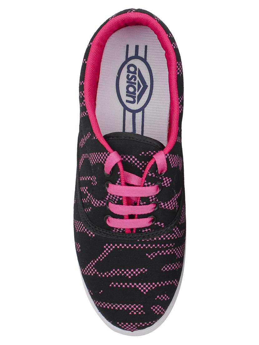 black lace-up sneakers - 16436487 - Zoom Image - 4