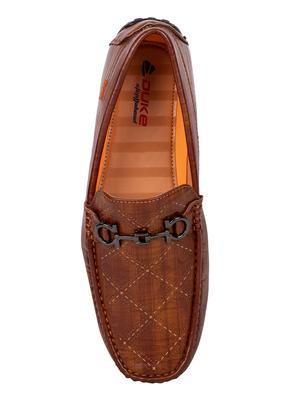 duke tan leatherette slip on loafers - 16436771 - Standard Image - 4