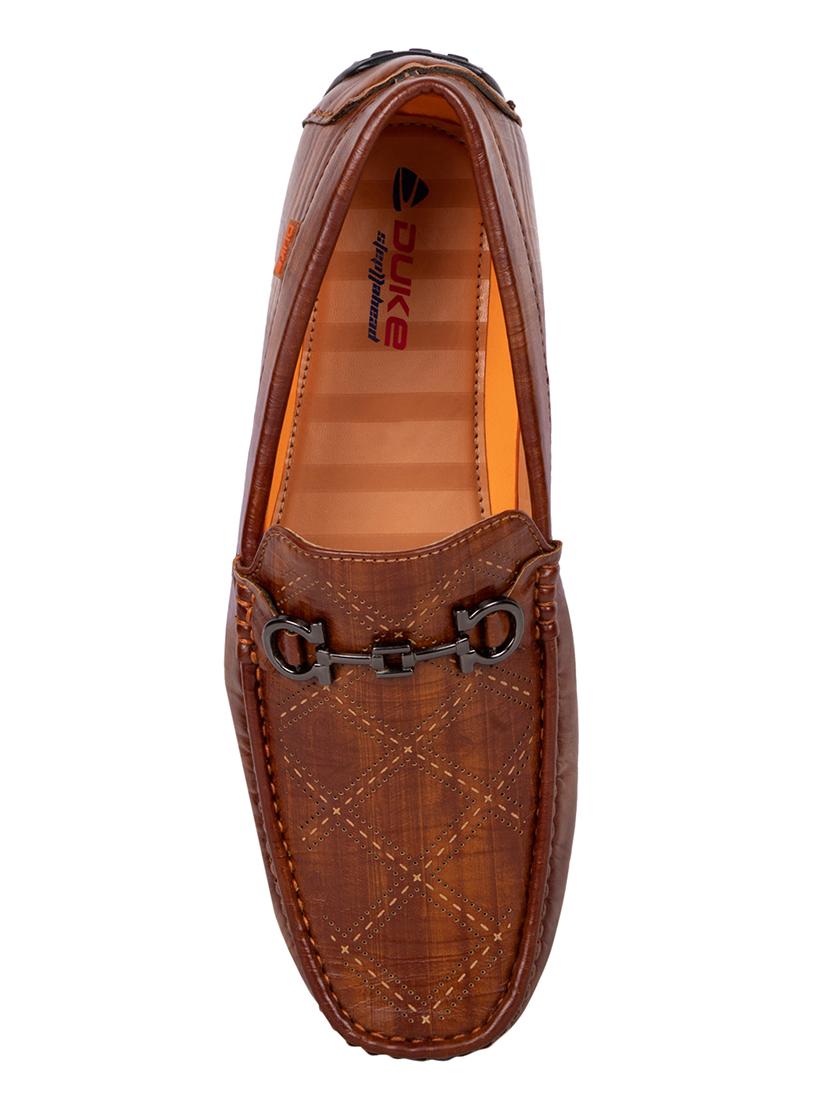 duke tan leatherette slip on loafers - 16436771 - Zoom Image - 4
