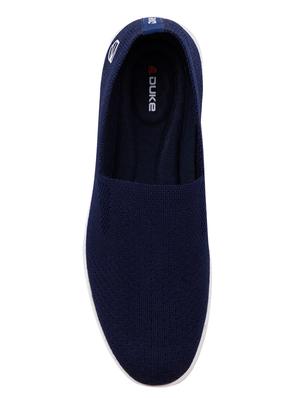 duke navy blue fabric slipons - 16436806 - Standard Image - 4