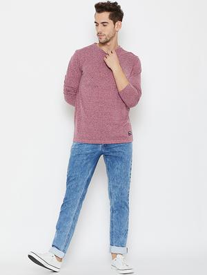 maroon melange t-shirt - 16437973 - Standard Image - 4