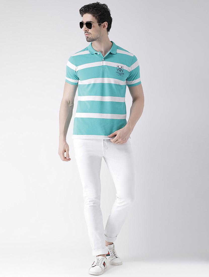 blue striped polo t-shirt - 16438103 - Zoom Image - 4