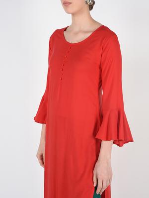 solid straight kurta palazzo with dupatta set - 16438487 - Standard Image - 4