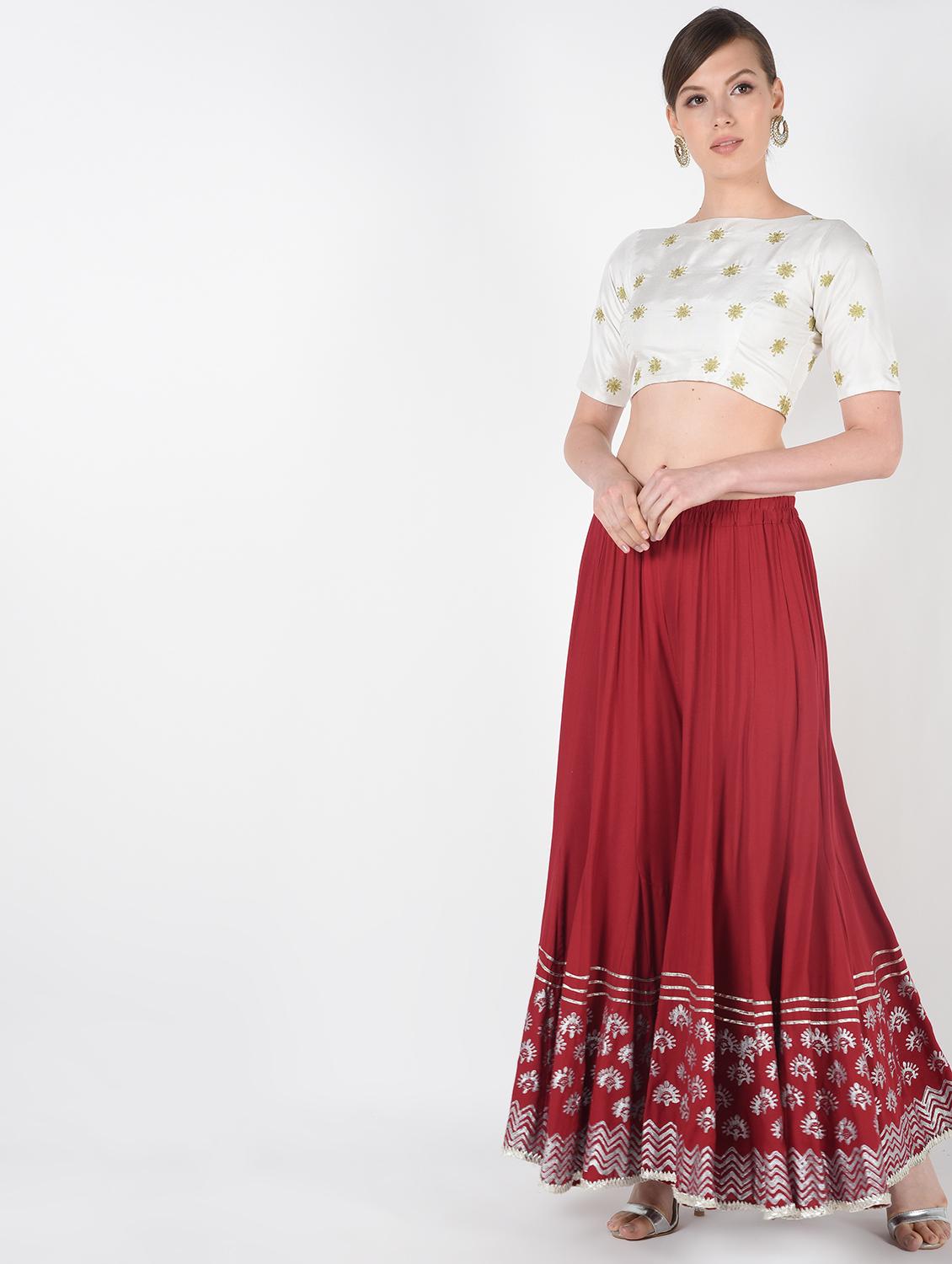 block printed flared palazzo - 16438493 - Zoom Image - 4