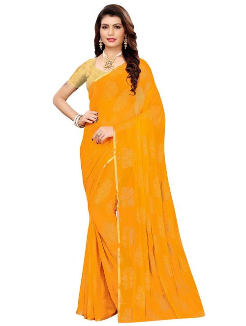 floral motifs embellished saree with blouse - 16440308 - Standard Image - 1