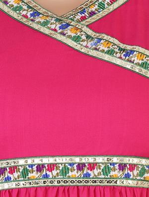 solid a-line kurta - 16440465 - Standard Image - 4