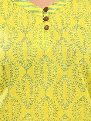 printed straight kurta - 16441137 - Standard Image - 4