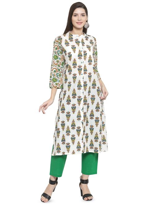 digital printed straight kurta - 16441171 - Standard Image - 1