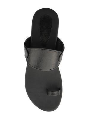 black one toe sandals - 16441553 - Standard Image - 4