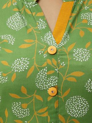 floral printed straight kurta - 16442136 - Standard Image - 4