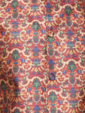 beige solid kurta pyjama set with red printed nehru jacket - 16442298 - Standard Image - 4