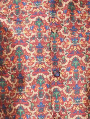 white solid kurta pyjama set with red printed nehru jacket - 16442308 - Standard Image - 4