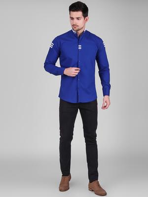 blue striped casual shirt - 16443064 - Standard Image - 4