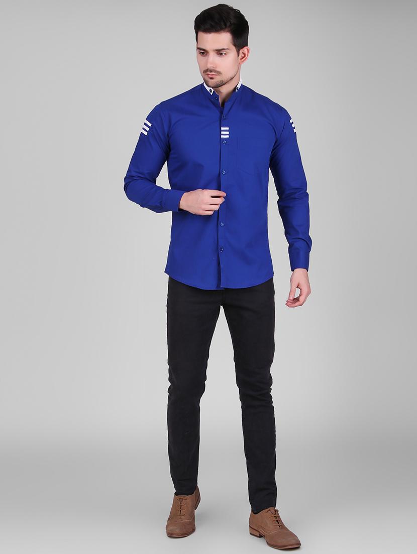 blue striped casual shirt - 16443064 - Zoom Image - 4