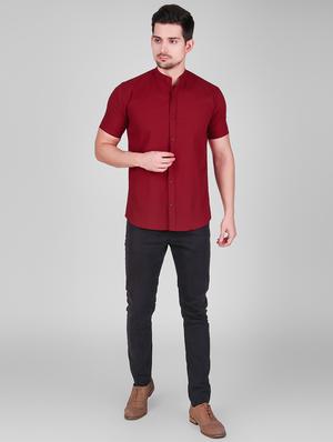 red solid casual shirt - 16443072 - Standard Image - 4