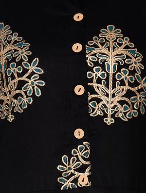 gold print anarkali kurta - 16443193 - Standard Image - 4