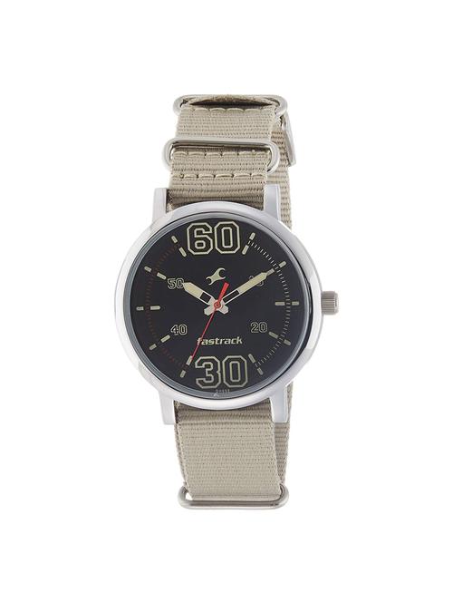 fastrack fundamentals analog black dial men's watch - 38052sp01 - 16443472 - Standard Image - 1