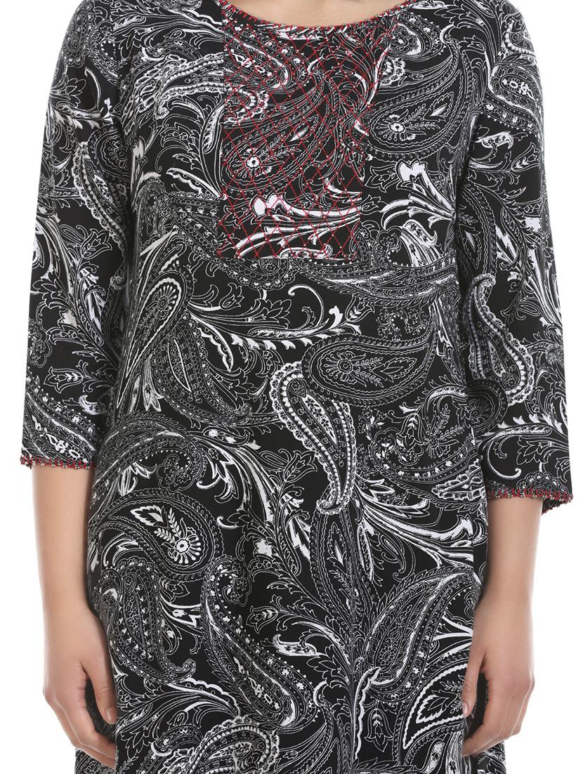 paisley printed high-low kurta - 16443720 - Zoom Image - 4