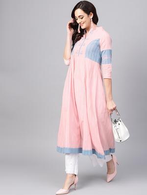 embroidered flared kurta - 16444220 - Standard Image - 4