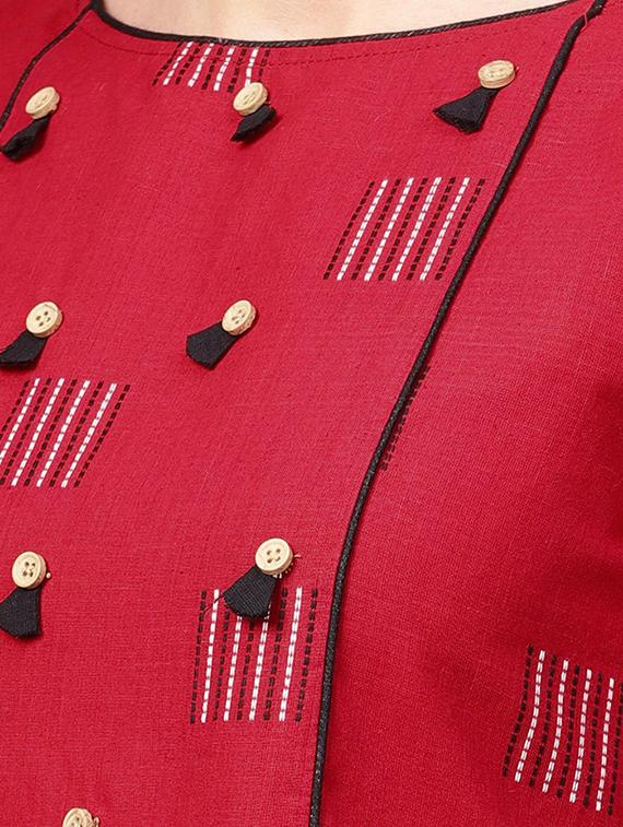 Bell sleeved flared kurta - 16444223 - Zoom Image - 4