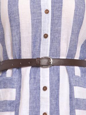 pocket patch striped shirt dress - 16444770 - Standard Image - 4