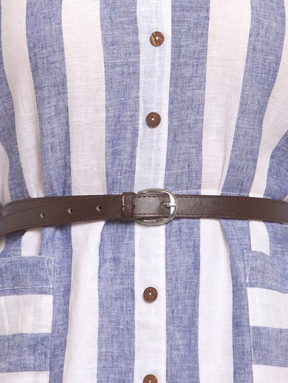 pocket patch striped shirt dress - 16444770 - Zoom Image - 4