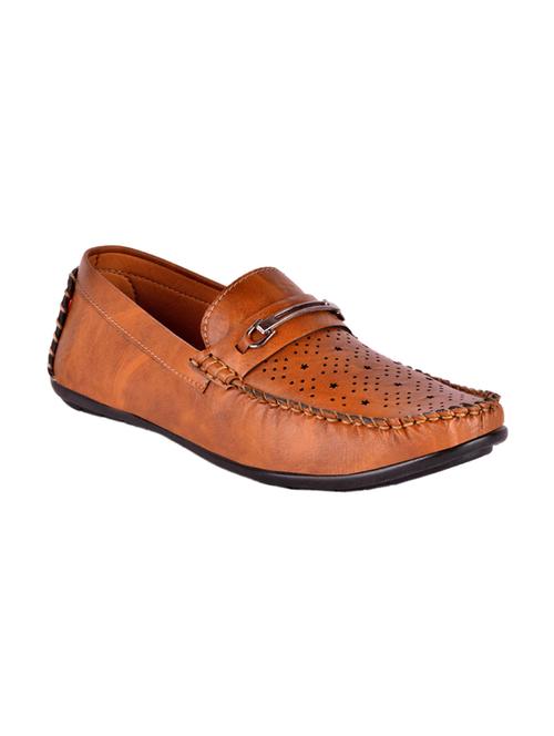 capture brown leatherette slip on loafers - 16445190 - Standard Image - 1