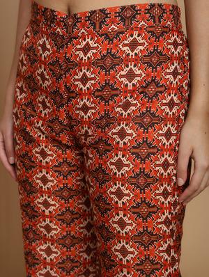 printed kurta with palazzo set - 16445377 - Standard Image - 7