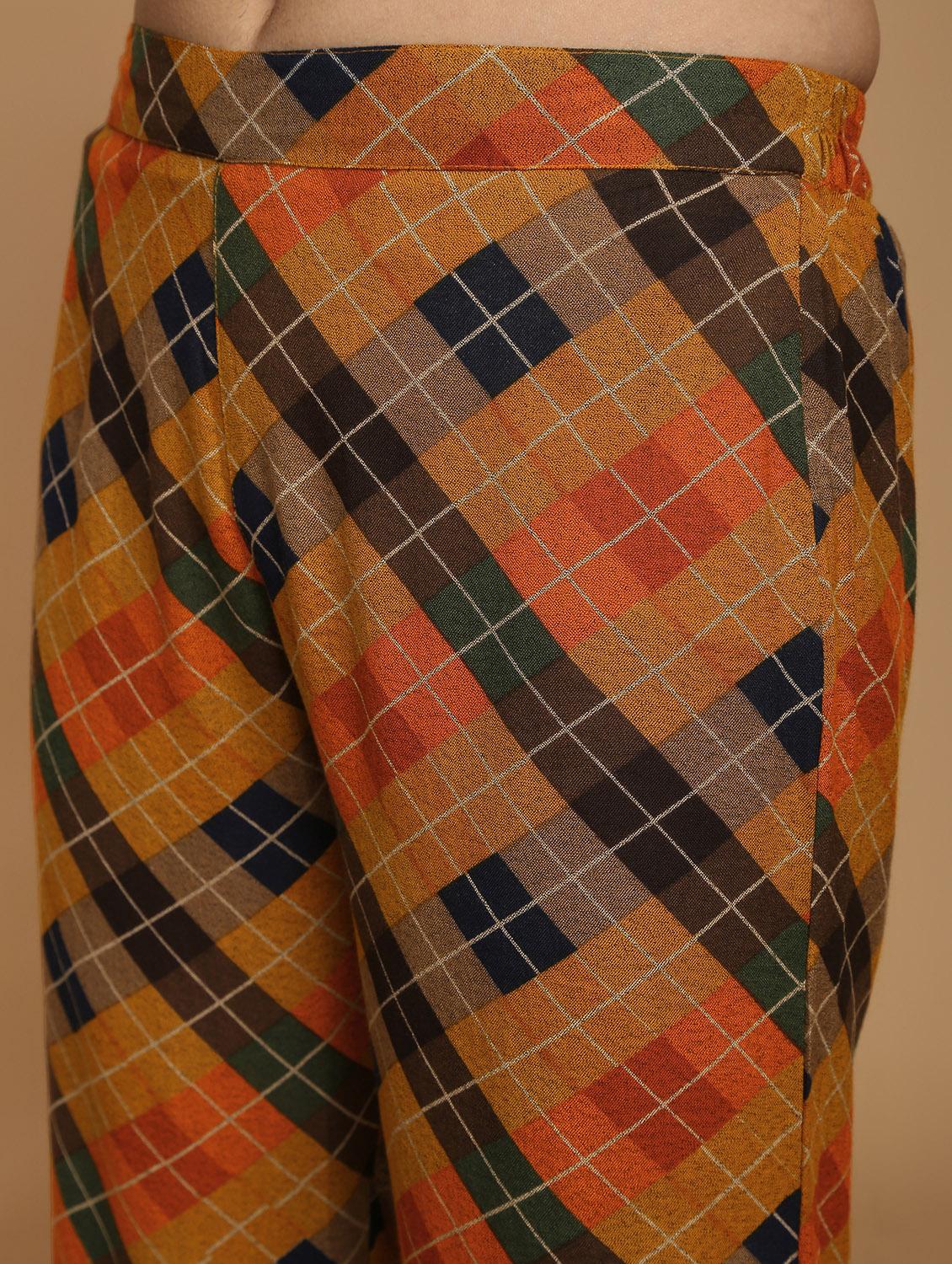 printed layered kurta with sharara set - 16445378 - Zoom Image - 7