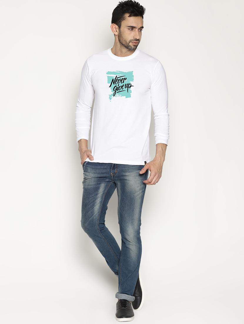 white chest print t-shirt - 16447411 - Zoom Image - 4