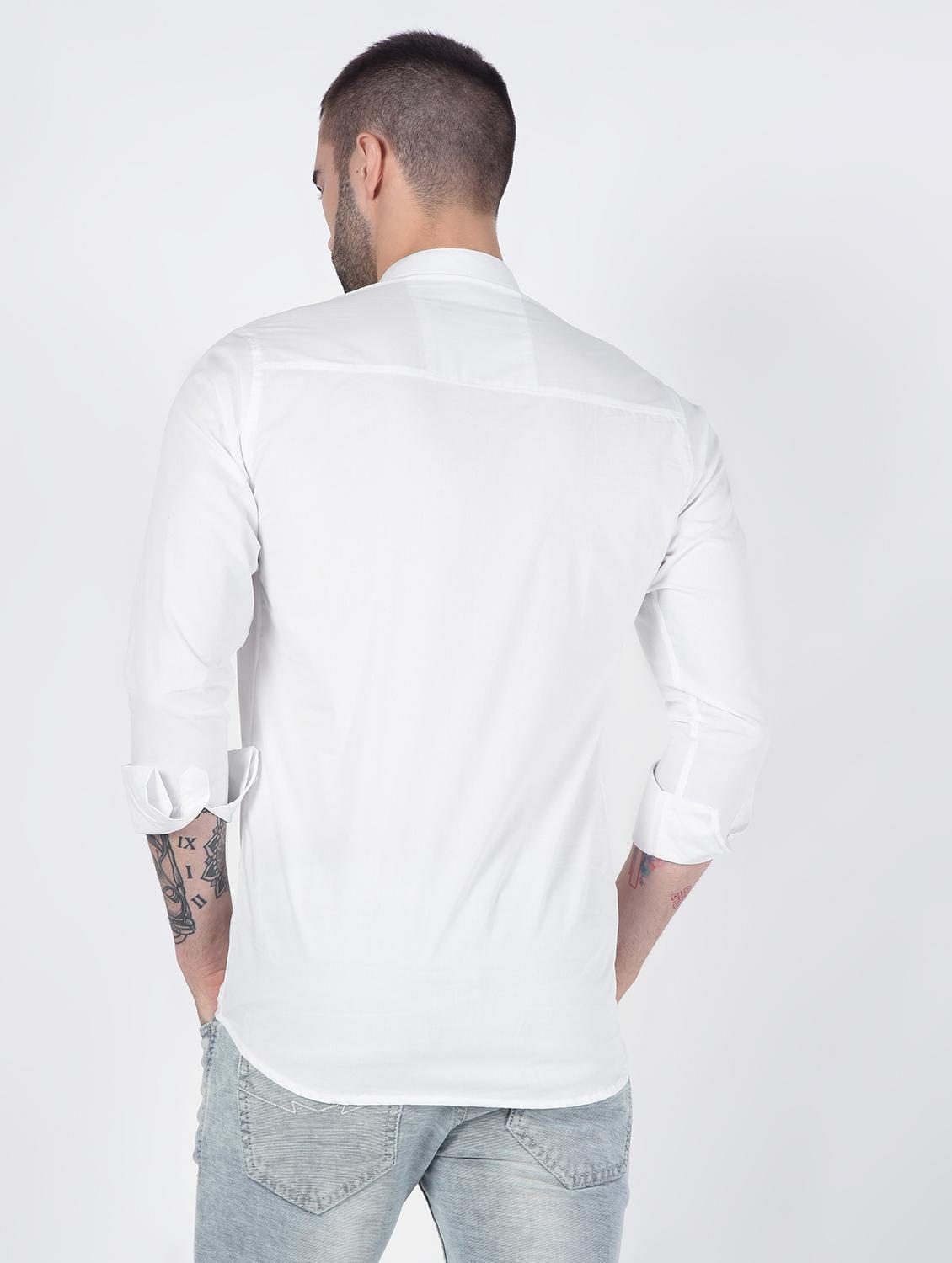 white solid short kurta - 16448671 - Zoom Image - 4