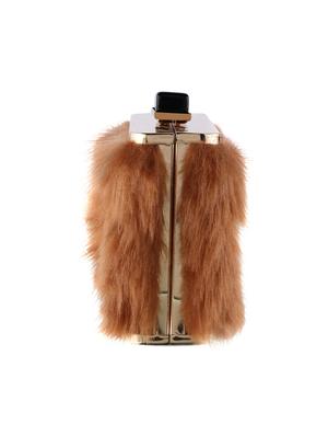 brown metal regular clutch - 16450141 - Standard Image - 4