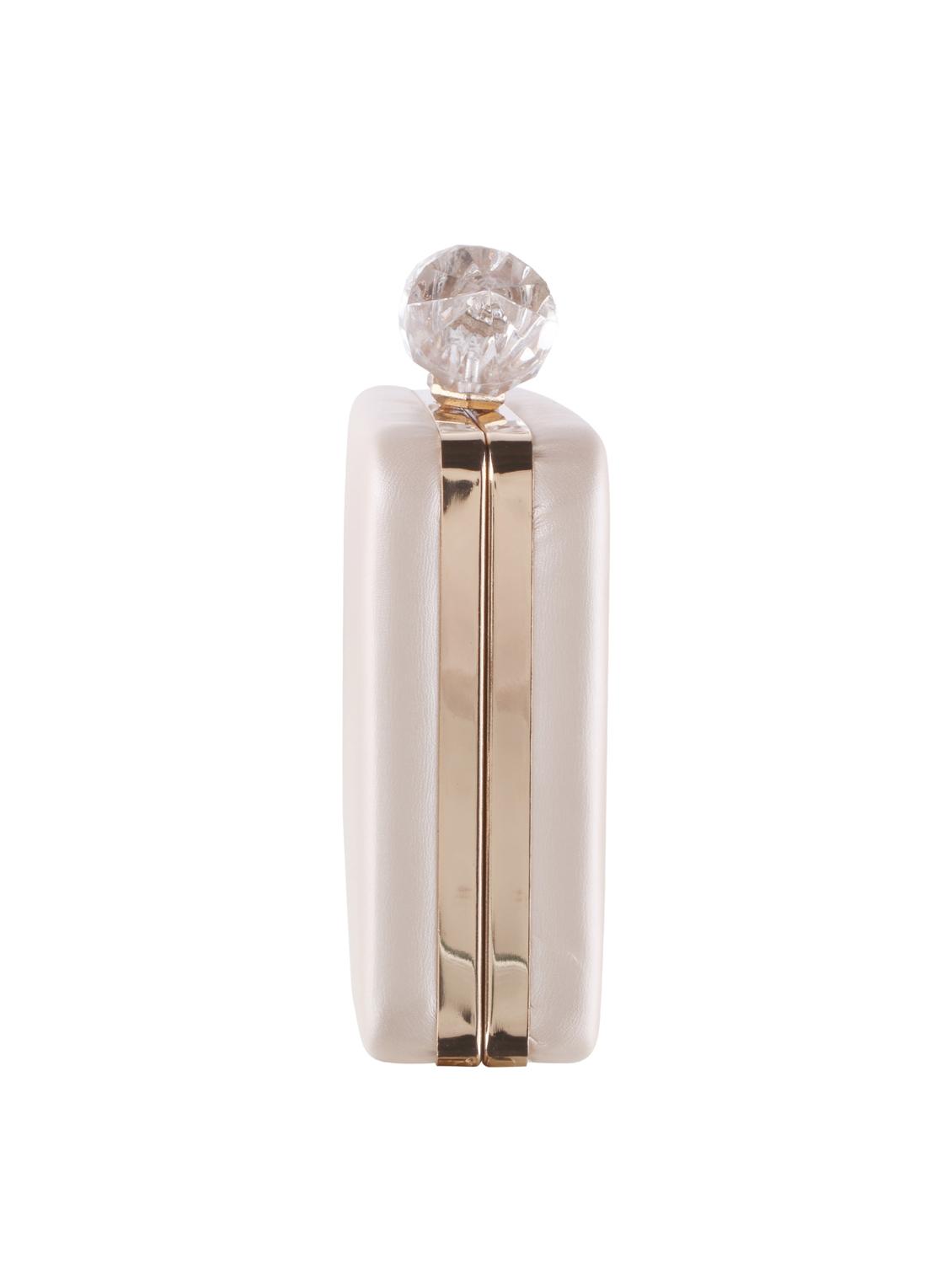 white metal regular clutch - 16450144 - Zoom Image - 4