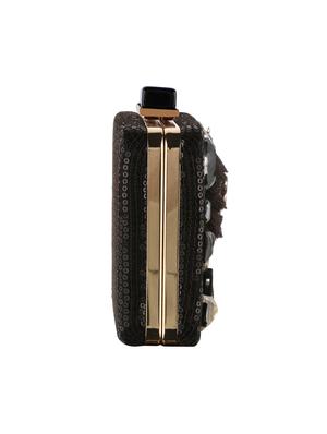 black metal regular clutch - 16450145 - Standard Image - 4