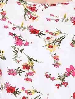 cape sleeves floral maxi dress - 16453989 - Standard Image - 4
