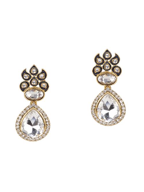 black brass drop earring - 16454227 - Standard Image - 1