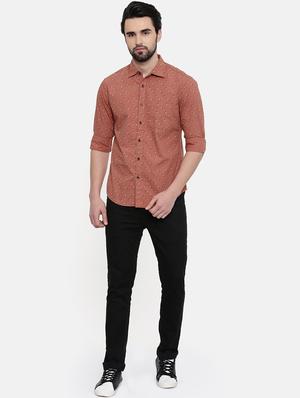 brown printed casual shirt - 16456434 - Standard Image - 4
