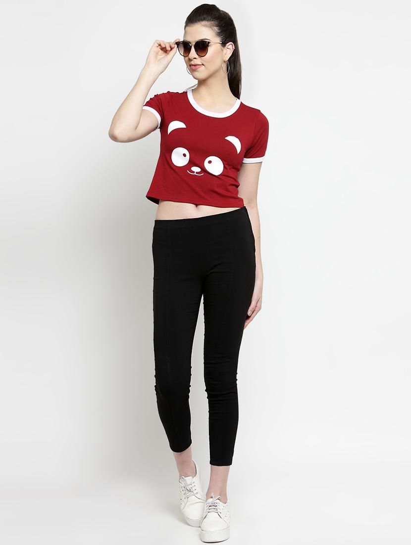 contrast detail quirky crop tee - 16456826 - Zoom Image - 4