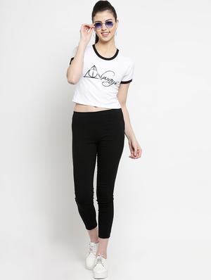 contrast detail quirky crop tee - 16456847 - Standard Image - 4
