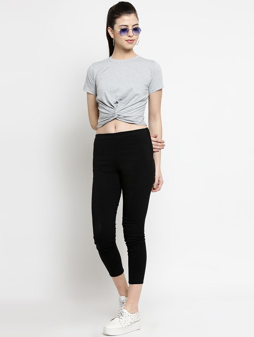 knot detail solid crop tee - 16456857 - Zoom Image - 4
