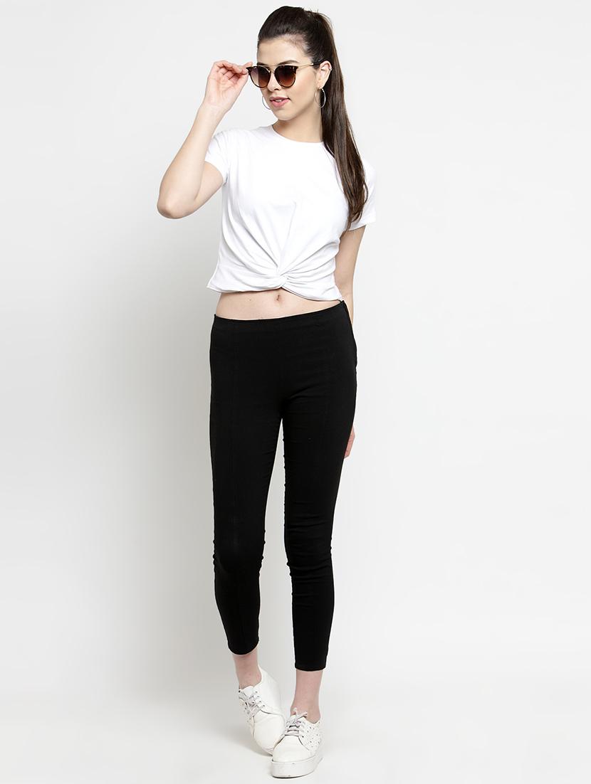 knot detail solid crop tee - 16456861 - Zoom Image - 4