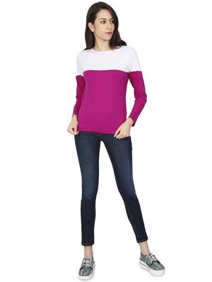round neck color block tee - 16457927 - Standard Image - 4