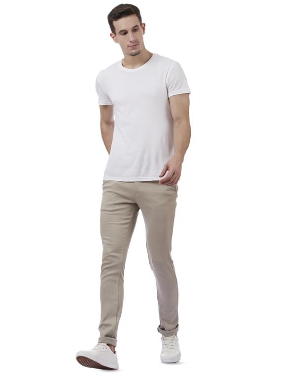 beige solid chinos - 16458279 - Zoom Image - 4