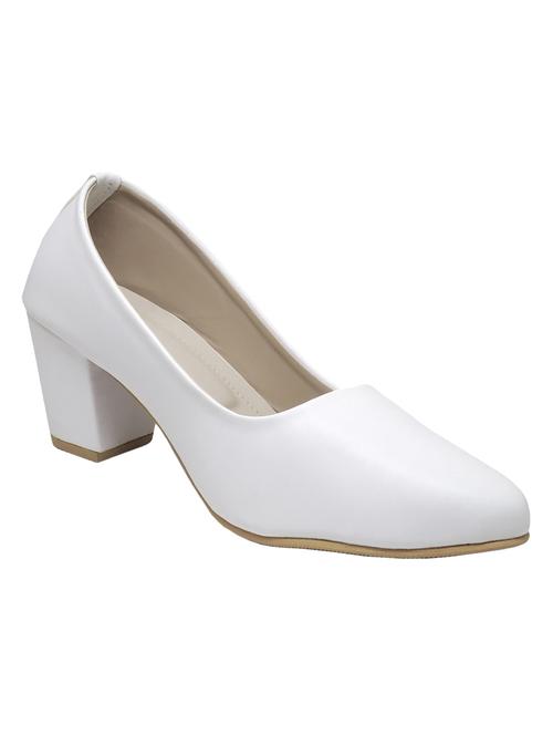 white slip on pumps - 16459424 - Standard Image - 1