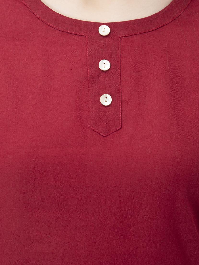 Solid straight kurta - 16459775 - Zoom Image - 4