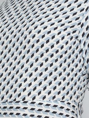 mock neck printed a-line dress - 16461423 - Standard Image - 4