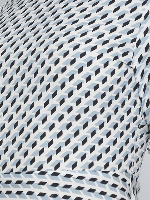 mock neck printed a-line dress - 16461423 - Zoom Image - 4