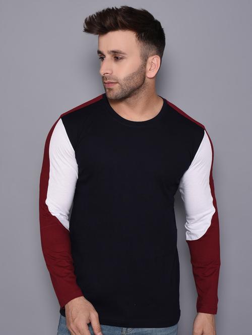 black color block t-shirt - 16462761 - Standard Image - 1
