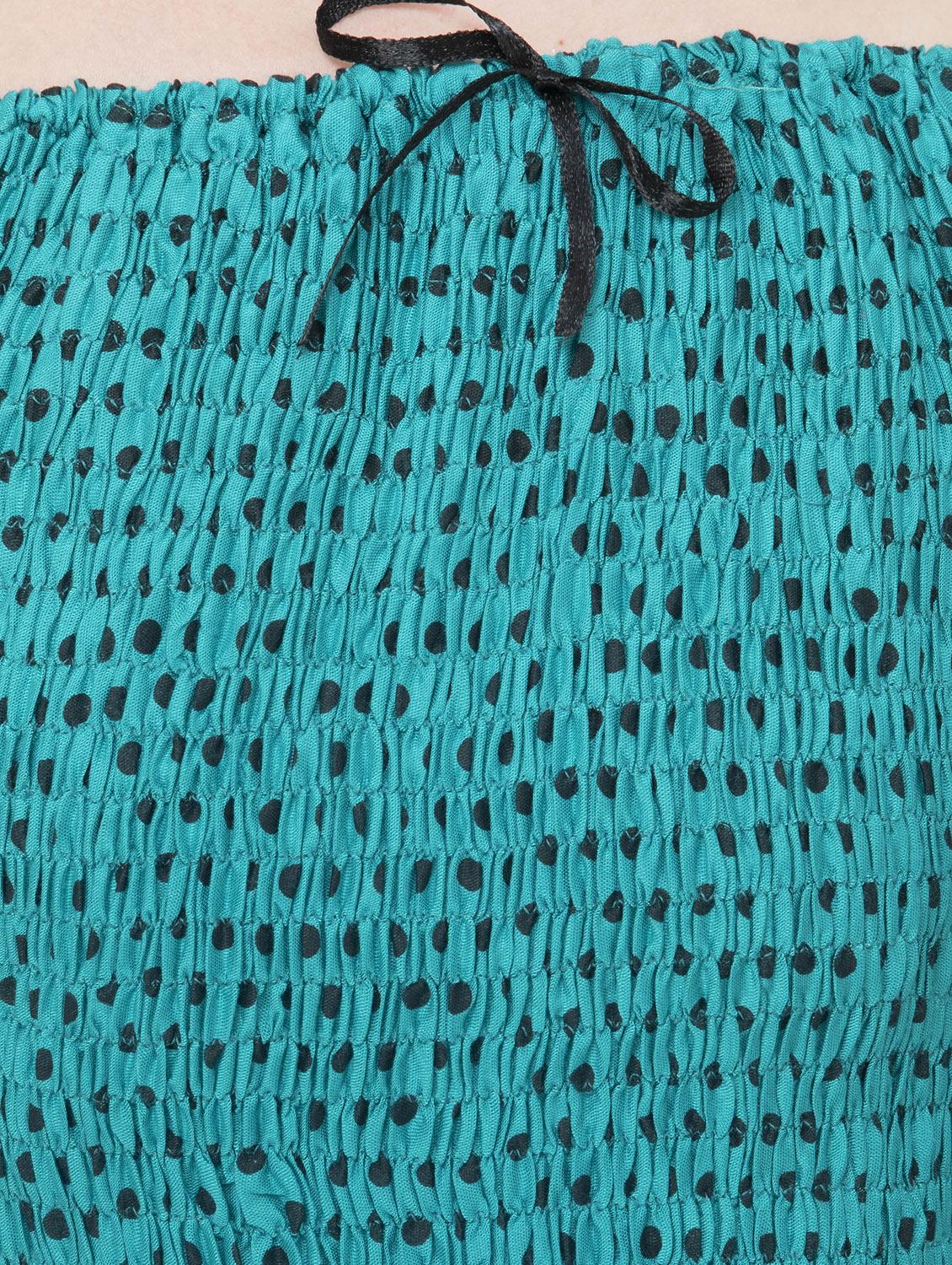 off shoulder smocked maxi dress - 16465283 - Zoom Image - 4